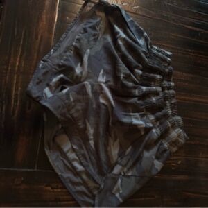 Athleta Gray Racer Run Shorts